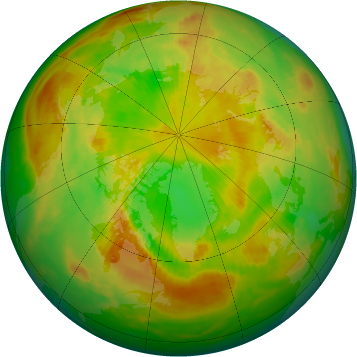 Arctic ozone map for 03 June 1981